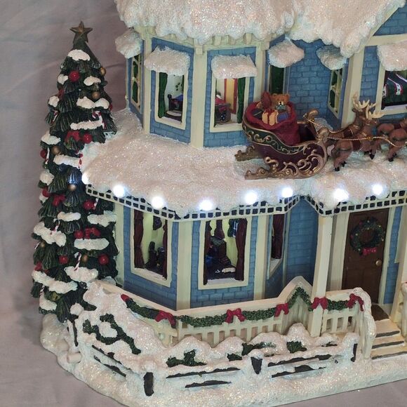 Thomas Kinkade Narrated Christmas House Twas The Night Before Christmas 79490 B - Picture 6 of 14